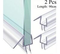 2 paquets Bandes d'étanchéité pour porte de douche de 90 cm/35,4 po pour verre de 4-12 mm d'épaisseur avec boîte, extra longues, faciles à installer, arrêtent les fuites de douche et créent une barriè