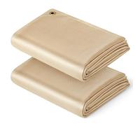 2 Paquets Couverture de soudure robuste en fibre de verre résistante à la chaleur avec œillets en laiton, tapis de soudure multifonction pour barbecue, camping, utilisation industrielle 1,2 x 1,8 m