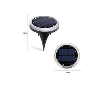 2 PCS 8 LED Lampes de Spot Enterré Lampe Solaire Brillant Etanche Lumière pour Terrasse Jardin cour Jardin Pelouse Paysage étanche, Extérieur pour