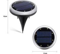 2 PCS 8 LED Lampes de Spot Enterré Lampe Solaire Brillant Étanche Lumière pour Terrasse Jardin cour Jardin Pelouse Paysage étanche, Extérieur pour Jardin, Terrasse, Allée 1 G
