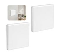 2 Pcs 86x86mm Cache Prise Trou Murale Compteur Electrique | Plaque Frontale en Plastique Blanc pour Interrupteur, Plaque Murale Vierge Pour Prises ou Interrupteurs Inutilisés