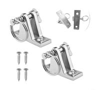 2 pcs 90° Deck Charnière avec Boulon enfichable pour Bimini pour Top, 316 | Charnière de bateau en acier inoxydable poli résistant à l'eau salée, base plate montage espacement des trous 1,5 pouces