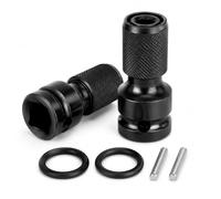 2 Pcs Adaptateurs De Douille 1/2" Carré Vers 1/4" Hexagonal Boulonneuse A Choc Convertisseur À Libération Rapide Pour Visseuse À Choc liquet, Perceuse Et Porte-Embout Tournevis