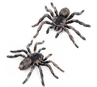 2 PCS Araignée Halloween Réaliste Fausse Araignées Décorations d'halloween | Araignée Réaliste Prank Spider Figures Animale Détaillée Idée Cadeau pour Farce Jardin Cour Maison Hantée Decorations