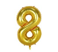 2 PCS Ballons Aluminium Nombre - 40 Pouces - Or