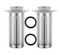 2 pcs Bonde Lavabo Universel avec Filtre Amovible,33~55mm,Profondeur>80mm,Bouchon de Vidange Amélioré,Bouchon Lavabo Pop-Up pour Baignoire Cuisine Lavabo