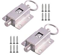 2 pcs Boulons à ressort Loquet Coulissant Automatique Boulon à ressort coulissant en acier inoxydable Avec vis