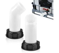 2 pcs Buse de réservoir d'eau Valve,Vanne Cuve a Eau, Adaptateur de Réservoir d'eau IBC 60mm,pour Réservoir IBC Mort(Blanc)