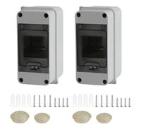 2 Pcs Coffret Electrique Etanche Exterieur IP65, 3 Modules Boîte de Distribution, Boitier Electrique Etanche Exterieur, Coffret à Fusibles en Saillie 1 Rangée, Distributeur Boitier de Jonction