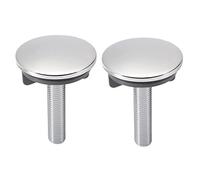 2 Pcs Couvercle De Trou D'évier De Cuisine en Laiton Chromé,50mm Robinet D'évier Couverture Bonde de lavabo pour évier de Cuisine Métal Plaque Bouchon Couverture