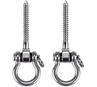 2 Pcs Crochet a Visser Acier Inoxydable 304 Robuste 180°Crochet Plafond Max 450kg