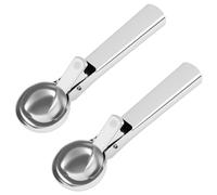2 PCS Cuillère à Glace, 19 X 5,5 cm, Boulier Glace, Cuillère Parisienne, Cuillère à Crème Glacée, Idéale pour Faire des Boules Glace, Melon, Pâte, Fruits, Purée ou Cookies