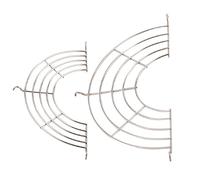 2 PCS Étagère Wok En Acier Inoxydable, Cuisine Wok Poêle À Frire Pot Étagère En Acier Inoxydable Grille De Refroidissement De Nourriture Demi-Cercle Passoires De Nourriture Frites Grilles De(L)
