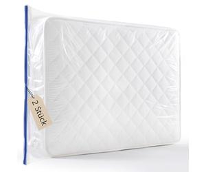 2 PCS Housse Matelas 90x200 - Protège Matelas Étanche et Résistant avec Double Fermeture Éclair - Protege Matela Déménagement et Stockage Extérieur - Compatible 90x190 - Épaisseur 30 cm