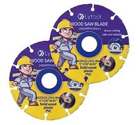 2 PCS Lame de Scie Circulaire Bois 125 mm, Ø125x22.23x1.2m | Lytool Disque à Tronçonner pour Bois,Disque pour Couper Bois pour Meuleuse d'Angle,Pour Découpe de Planches en Pin