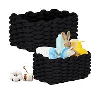 2 PCS Panier Rangement Pour Salle De Bain Et Chambre Bébé - Boite De Rangement, Table À Langer, Décoration (Blanc)