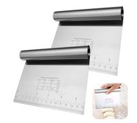 2 Pcs Pelle à Légumes, Spatule à Pâte, Ramasse Légumes Cuisine, Raclette en Acier Inox, Coupe-Pâte, Cuisine Accessoires, Aide de Cuisine pour Pain Fruits Légumes Cuisson
