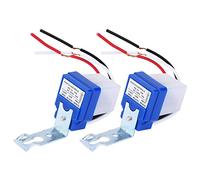 2 PCS Photoswitch Capteur Extérieur Photo Contrôlée Commutateur De Détection Auto On Off Cellule Photoélectrique pour Contrôler La Lampe (AS-10A-220V)