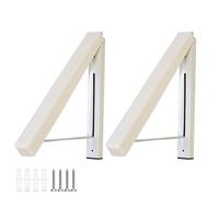 2 PCS Pliable Mur Porte Cintre, Acier Inoxydable Support à Vêtements Rabattable, Mural Porte-Manteaux Pliant Cintre de Armoire Crochet Organisateur Porte-Vêtements pour Buanderie Balcon Chambre