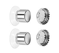 2 PCS Porte Savon Aimanté Magnétiques à Ventouse en Acier Inoxydable 304, Support Magnétique pour Savon Solide, Accroche Mural sans Perçage pour Douche, Salle de Bain, Lavabo et Cuisine
