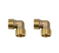 2 Pcs Raccords Coudés Laiton 90 Degrés Tuyau Arrosage 1/2 Pouce Vis | Coude DN, Pour Jardin Et Extérieur, Robuste, Étanche, Deux Unités, Set, Pratique, Connexion Solide, Eau, Outdoor