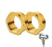 2 PCS Réducteur en laiton Adaptateur 1 à 3/4 pouces, AG Ø 32,5mm x IG Ø 25mm, Raccord Fileté Mâle à Mamelon Femelle, Idéal pour Systèmes de Conduites d'Eau et Gaz