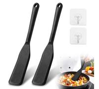 2 Pcs Spatule en Silicone, Spatule Cuisine Patisserie | Spatule Silicone Résistant à Chaleur Antiadhésifs, Spatule Cuisine Silicone pour Cuisson Mélange Crêpes Pizza,avec 2 Crochets