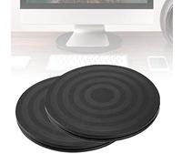 2 Pcs Tourne-Disque Rotatif Rotatif à 360 Degré Plateau Pivotant TV Support Pivotant Plateau Universel Rond Plateau Tournant Manuel avec Roulement à Bille en Acier pour TV Ordinateur Artisanat Noir