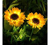 2 PCS Tournesols Lampes Solaires Extérieures, Lampes De Tournesol, Lampe Solaire De Tournesol, Lampe Solaire De Pelouse À LED, Parfaites Pour Jardin, Cour, Patio, Passerelle