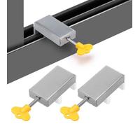 2 Pcs Verrou Baie Coulissante Bloc Baie Vitrée Coulissante Avec ermeture Baie Coulissante d'aluminium Sécurité Réglable Anti