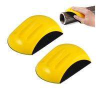 2 Pèces Blocs de Ponçage Manuel de 125 mm, Bloc de Ponçage à la Main Crochet et Boucle Support, Conception Ergonomique, Forme de Souris, pour Cale a Poncer Carrosserie, Artisanat et Travail du Bois