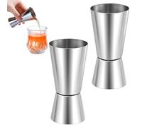 2 Pièce 2cl 4 oseur Cocktail,Verre Doseur Cocktail,Doseur Alcool,Doseur Cocktail 2cl/4cl,Jigger,Double Jigger En Acier Inoxydable, Jigger Cocktail,Pour Gin, Whiskey, Alcool, Accessoires De Bar