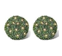 2 pièce de boule 35 cm avec guirlande lumineuse solaire 24 LED G