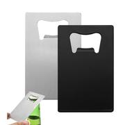 2 Pièce Décapsuleurs en acier inoxydable,Ouvre-bouteille plat portable,Ouvre-Bouteilles Taille de la Carte de Crédit,Décapsuleur personnalisé,Pour Maison,Bar