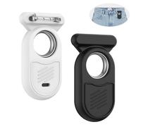 2 Pièce Étuis Silicone pour Samsung Galaxy SmartTag2 2023, avec Broches Coque en Silicone pour Smarttag2 Localisateur de Suivi des Appareils GPS Anti-Chute Résistant aux Rayures Portable Noir+Blanc