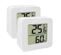 2 Pièce Mini Hygromètre Thermomètre Numérique, Grand Écran LCD Celsius, Moniteur De Température Et D'humidité, Capteur Domestique Pour La Maison, La Serre, Le Bébé, Le Bureau, La Maison, Le Jardin