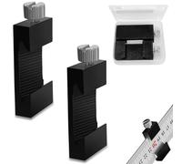 2 pièce Règle en Acier en Laiton, Règle en Acier pour Outils de Menuiserie, Équerre de 26/29mm Outil d'Écriture en Acier au Carbone d'Arrêt Gabarit de Marquage avec Butée, pour Bricolage