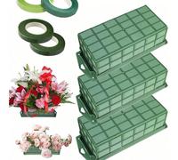 2 pièces/1 pièce Cage à fleurs carrée en mousse suspendue, cage à fleurs rectangulaire pour décoration murale, décoration de bouquet de fleurs fraîches pour table de mariage, Noël et fête, support de 