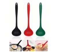 2 pièces/1 pièce Cuillères de cuisine en silicone résistantes à la chaleur et anti-adhésives, cuillères à soupe en silicone de 29 cm (11,4 pouces), cuillères à mélanger, cuillères à soupe, assiettes à