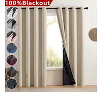 2 pièces/1 pièce Optionnel/Rideaux occultants style campagnard légers/100% polyester isolant/Rideaux occultants toutes saisons/Anneau de trou supérieur/Sans doublure tissage simple/Convient pour les s
