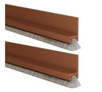 2 Pièces 100×5,5 cm Joint de Porte avec Brosse, Joint de Porte Protection Contre vent et Poussière, Brosse Isolation Porte, Brosse pour Joint de Bas de Porte pour Anti-Insectes Insonorisant (Marron)