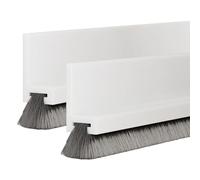2 Pièces 100×5,5 cm Joint de Porte avec Brosse, Joint de Porte Protection Contre vent et Poussière, Brosse Isolation Porte, Brosse pour Joint de Bas de Porte pour Anti-Insectes Insonorisant (Blanc)
