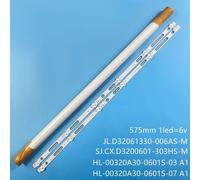 2 Pieces 1TV Bande de rétroéclairage LED pour HS-30800532Z10DTZ002-A20 CX32D06-ZC22AG-05 32LEX-5045/T2C 43MK-C32001-35V2 LE-32Z10 32LEM-1045/T2C ""Nipseyteko