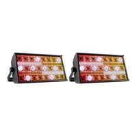 2 pièces 300W LED faisceau et stroboscope RGBW 4in1 48 cloison lumière stroboscopique 24 pièces 8000K stroboscopique DMX Super lumineux Dj barre de lavage éclairage de scène 2 pièces