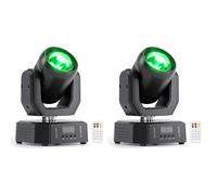 2 pièces 30W Lyre LED Mini RGBW Beam lumière de scène avec Télécommande 5 modes commande RGB Jeux de Lumiere Stroboscope DMX512 pour Disco DJ Club Fête Bar