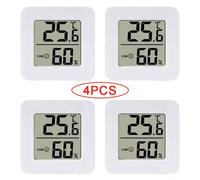 2 pièces/4 pièces Mini hygromètre intérieur thermomètre, thermomètre et hygromètre numérique de haute précision pour la maison et la voiture, affichage compact portable à fixer au mur Lot de 4 thermom