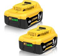 2 pièces 5,0 Ah de Rechange Batterie pour Dewalt 18V DCB184 DCB180 DCB181 DCB182 DCB200 DCB201 DCB204 avec Affichage LED
