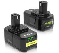 2 pièces 8.0Ah/8000mAh Remplacement pour Ryobi Batterie 18V 8Ah pour RB18L50 P108 RB18L40 RB18L25 RB18L15 RB18L13 P107 P104 P102 P103 P107 P108 P109