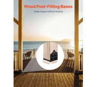 2 pièces 8x8 Support de base pour poteau Ancrage pour poteau de clôture en bois Dimensions intérieures 7,9 x 7,5 pouces