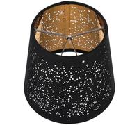 2 Pièces Abat-jour à Pince Noir, Forme Tambour Élégante | Tissu Ajouré, Intérieur Doré et Cadre Métallique, Diffusion Douce, pour Ampoules E12 et Appliques